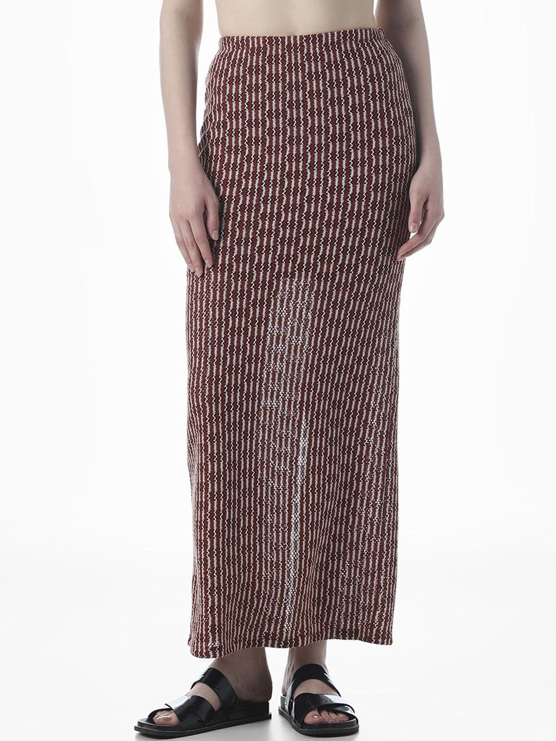 ONLY Women Self Design Pencil Maxi Skirt - view 1