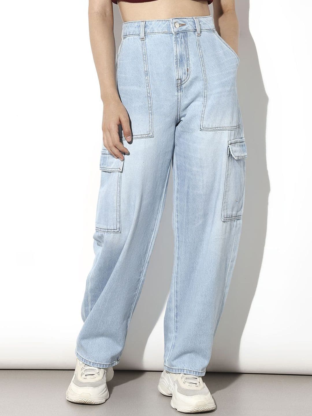 ONLY Women Slouchy Fit High-Rise Heavy Fade Non Stretchable Jeans - view 1