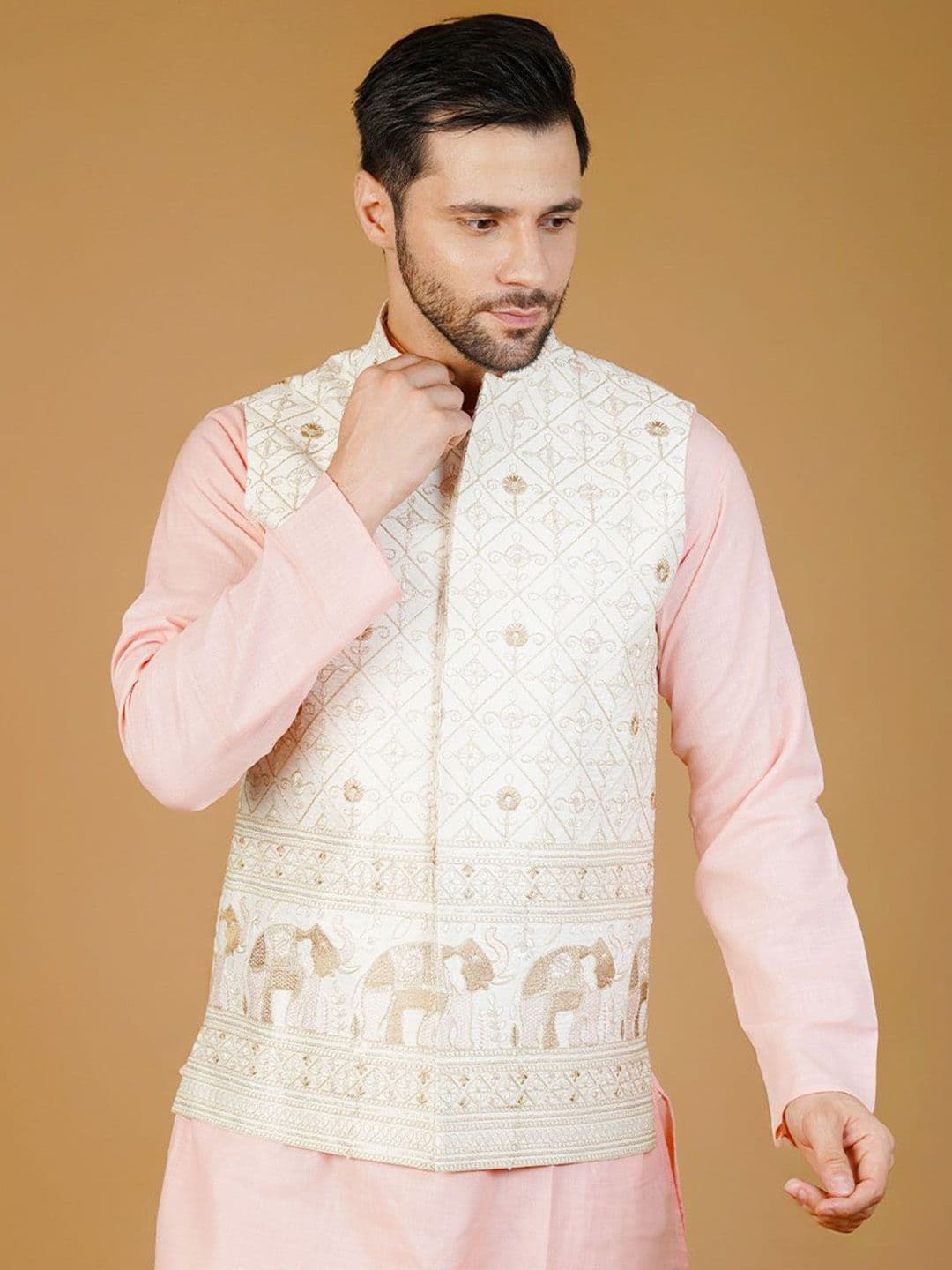 Wintage Embroidered Nehru Jacket - view 1