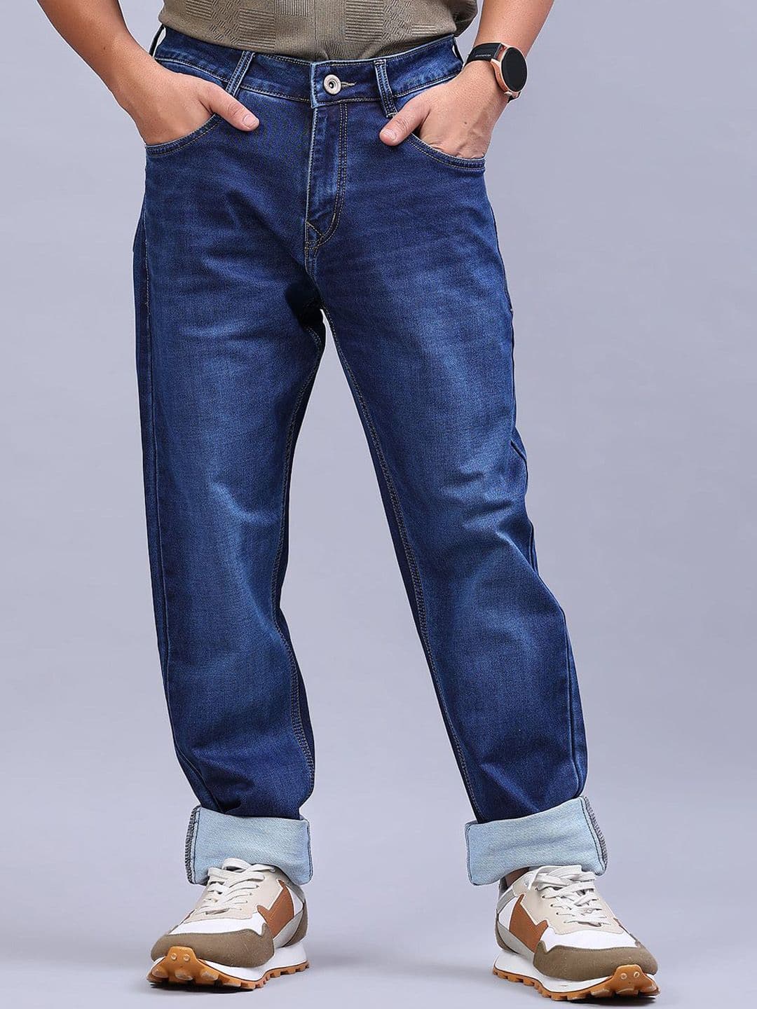V-Mart Men Regular Fit Low-Rise Light Fade Denim Jeans - view 1