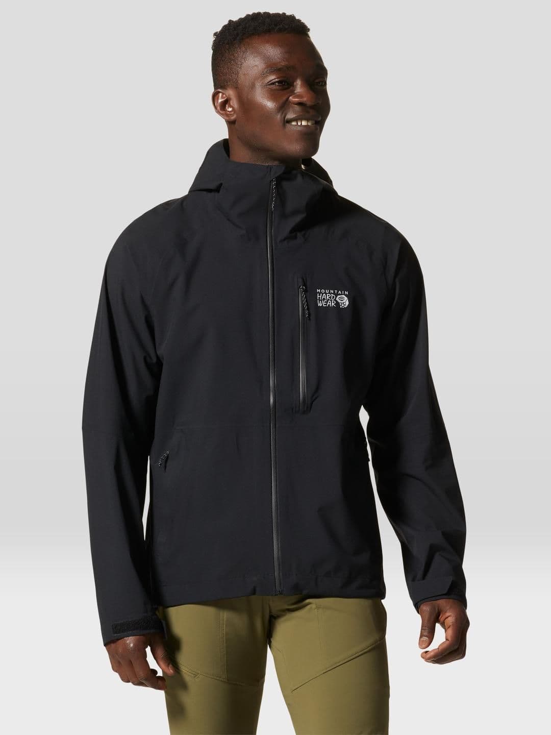 Mountain Hardwear Men Hooded Solid Lightweight Sporty Jacket - view 1