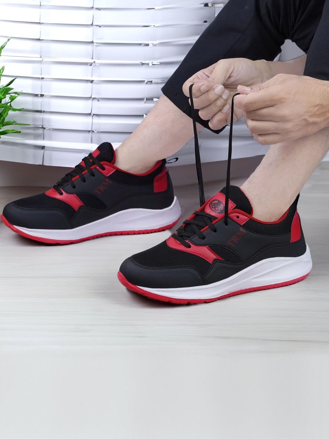TRM Men Black Walking Shoes - view 1