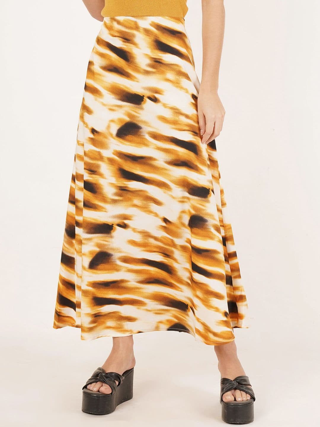 IX IMPRESSION Women Animal Printed Maxi Flared Skirt - view 1