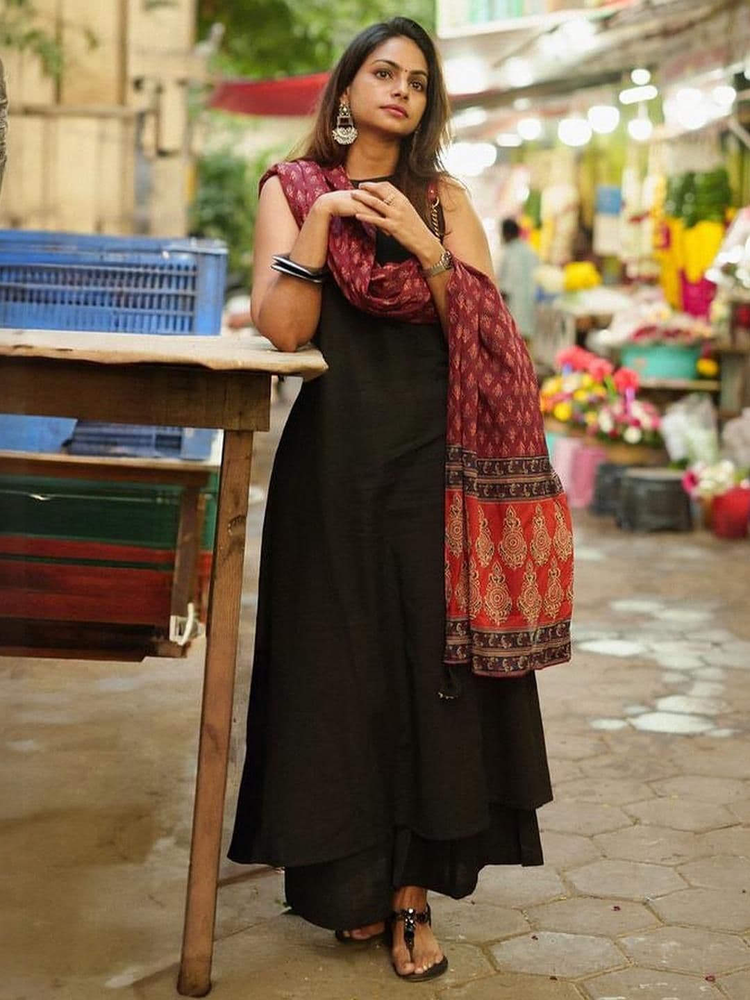 Aaghnya Women Viscose Rayon Kurta & Palazzos With Dupatta - view 1