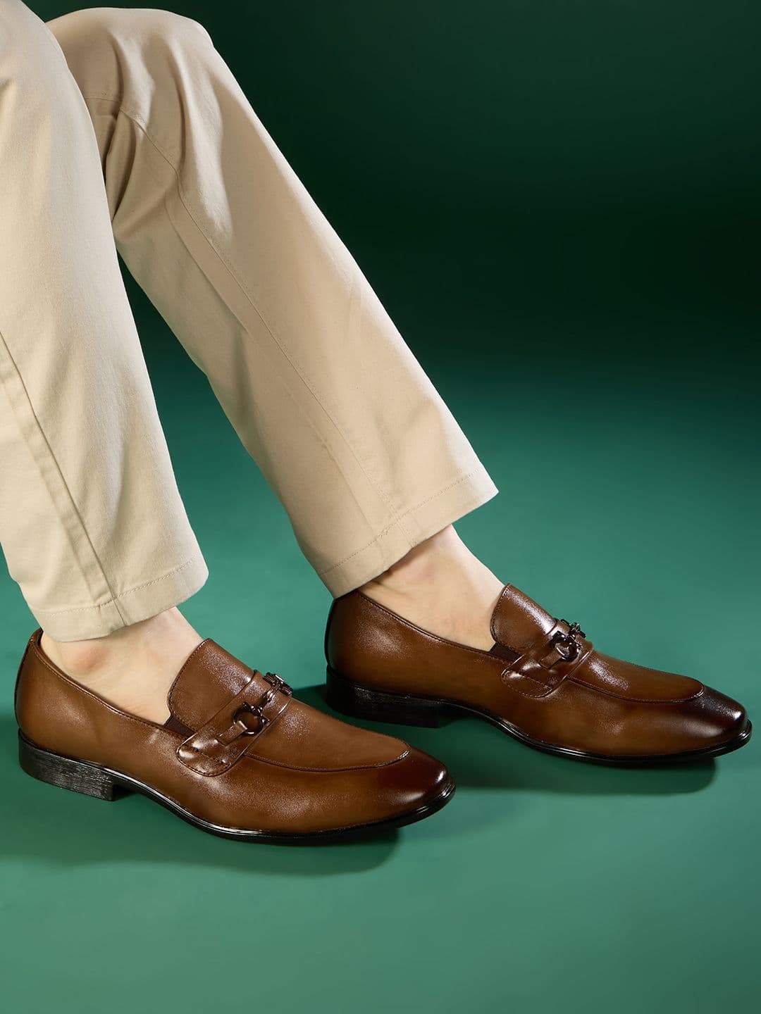 PRIVO by Inc.5 Men Leather Pointed Moccasin Formal Shoes - view 1