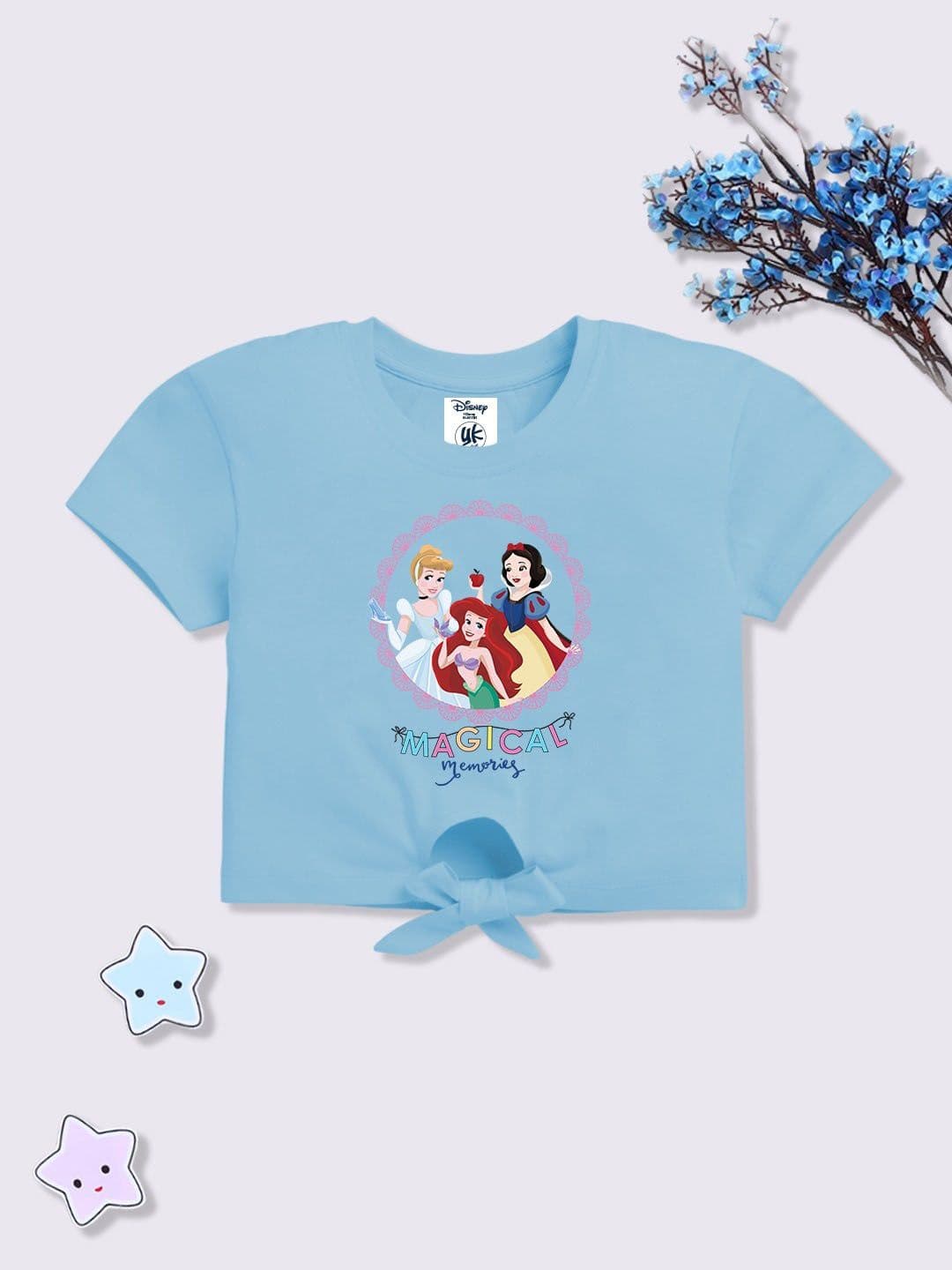 YK Disney Girls Print Cotton Crop Top - view 1