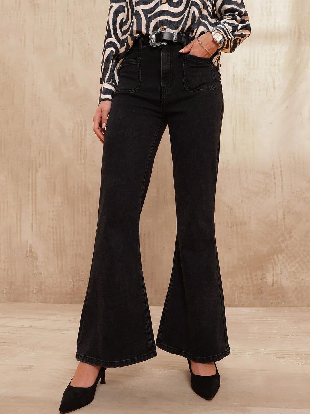 U.S. Polo Assn. Women Flared High-Rise Stretchable Jeans - view 1