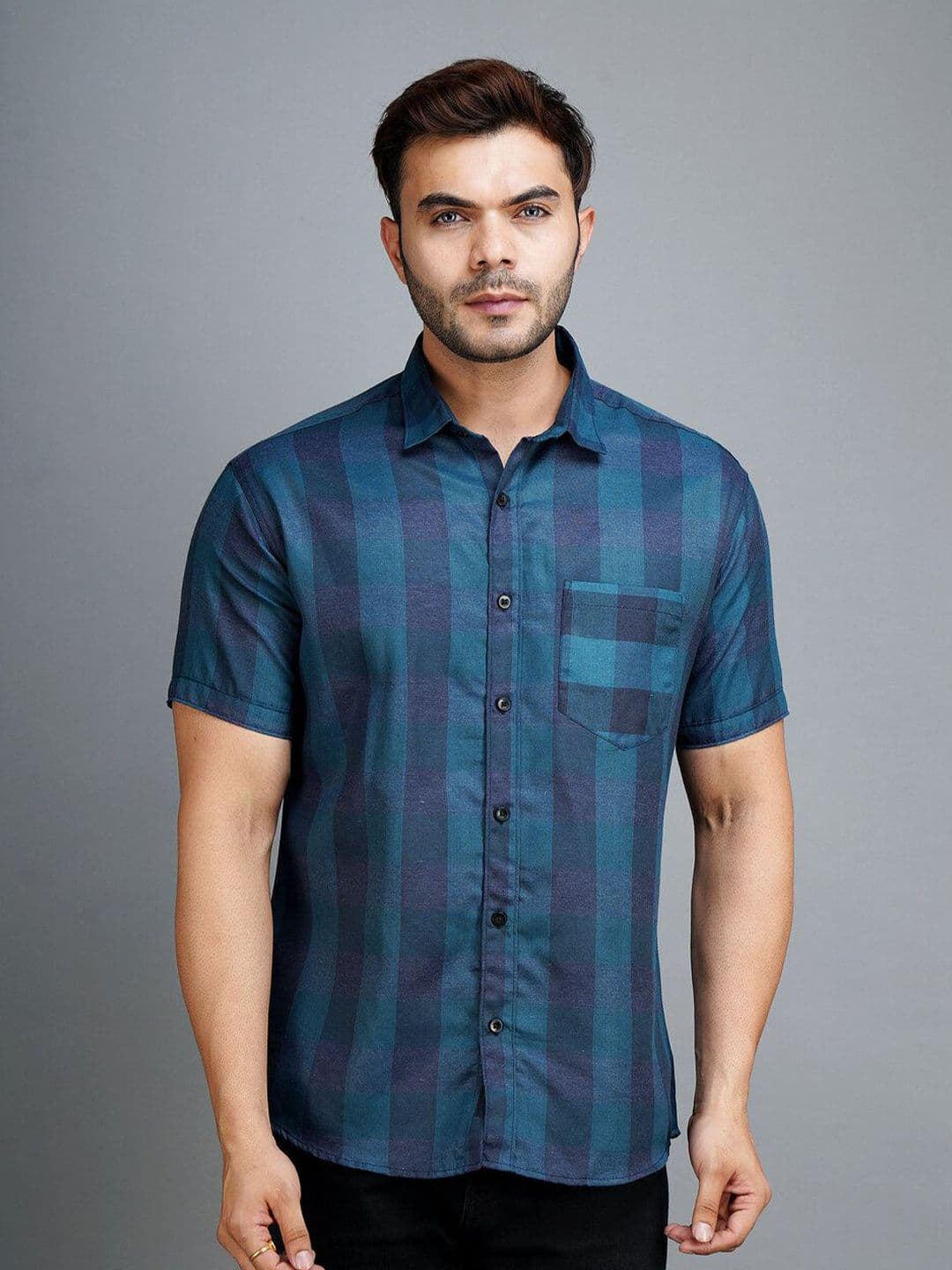 Apuesto India Slim Striped Collar Slim Fit Casual Cotton Shirt - view 1