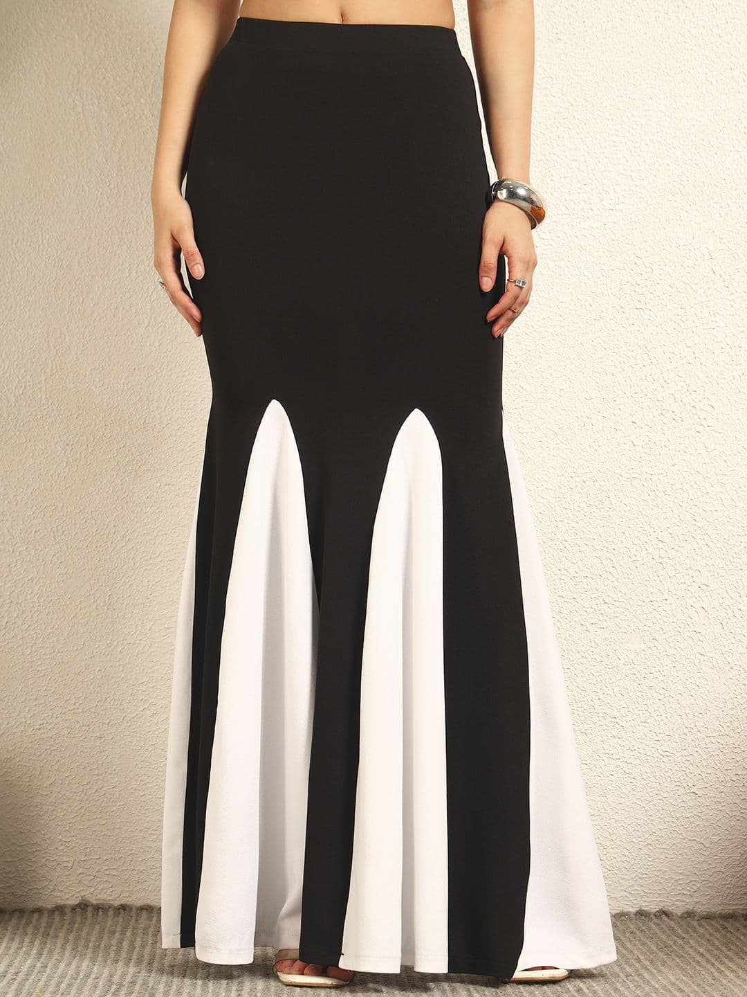 BAESD Women Colourblocked A-Line Maxi Skirt - view 1