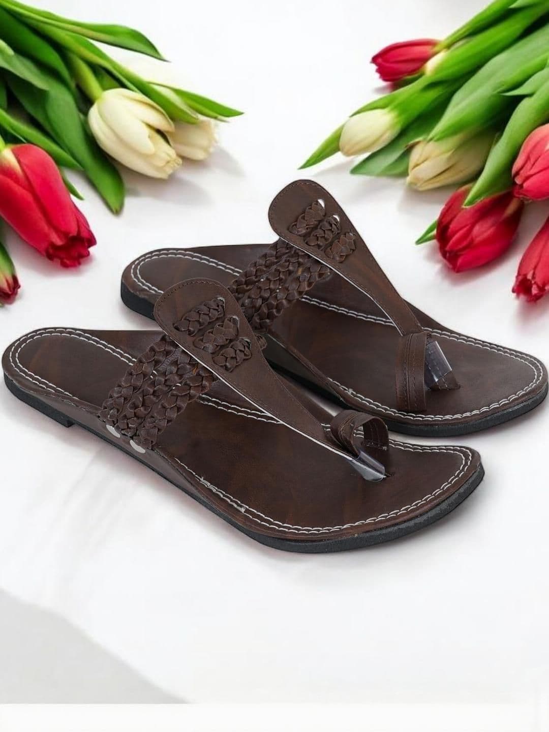 DFR Men Brown Synthetic Comfort Sandals - view 1