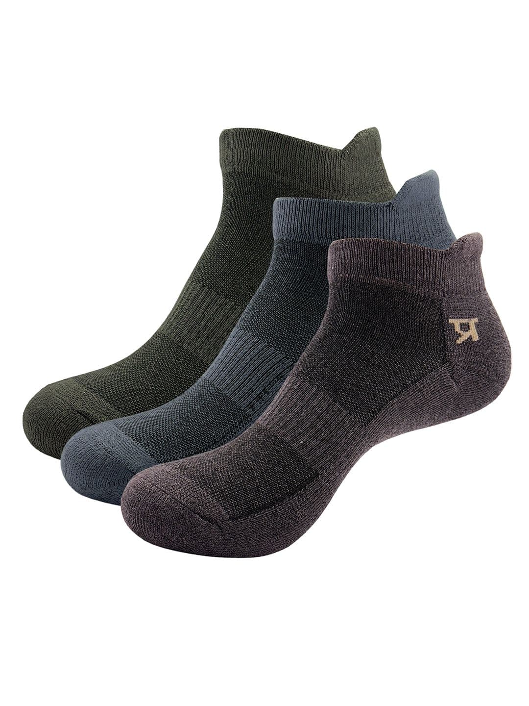 PRASTHAN Men Pack Of 3 Patterned Ankle Length Socks - view 1