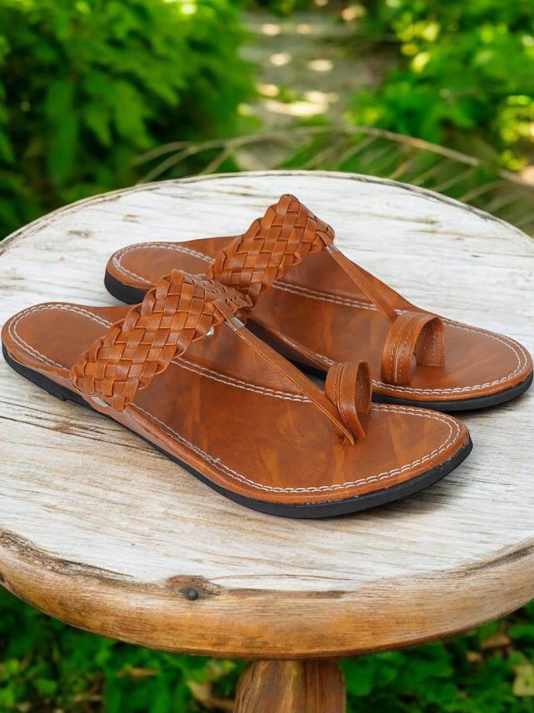 DFR Men Brown Synthetic Comfort Sandals - view 1