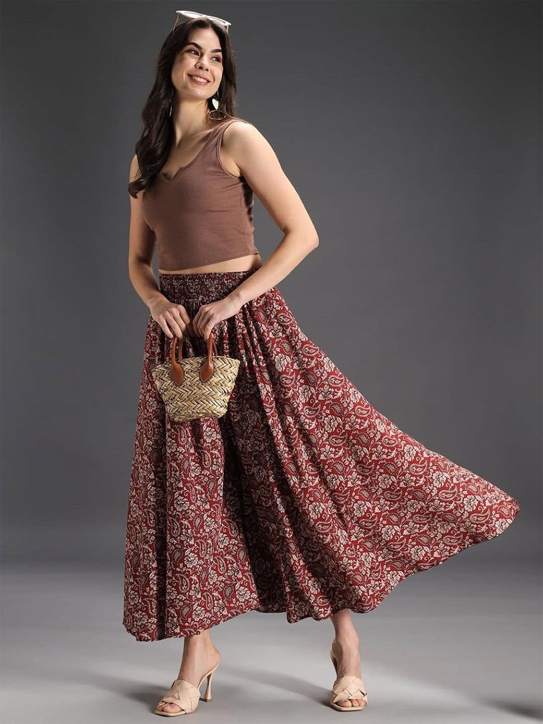 SCUBE DESIGNS Women Ethnic Motifs Printed Flared Ethnic Palazzos - view 1