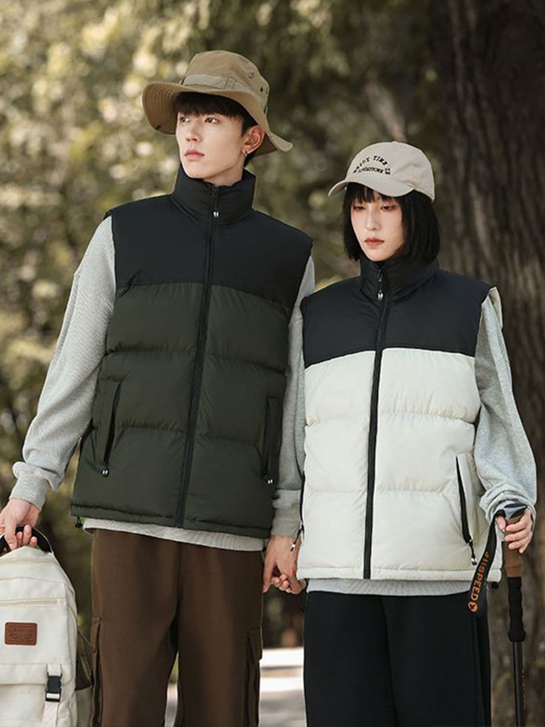 StyleCast x Revolte Unisex Pack Of 2 Colourblocked Padded Jacket - view 1