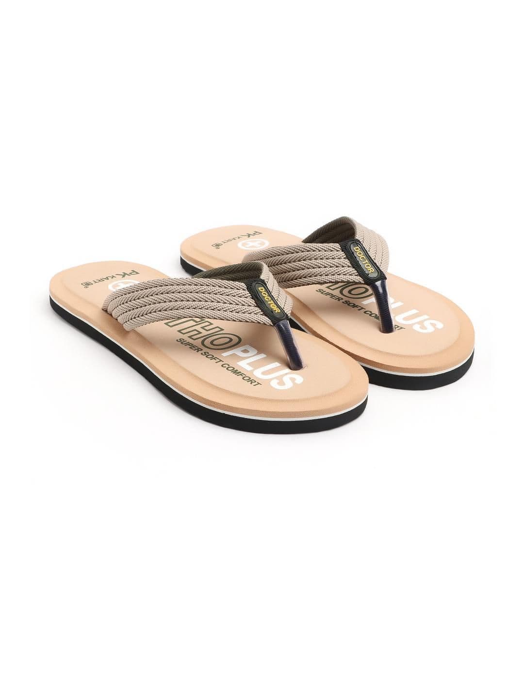 PKKART Men Beige EVA Thong Flip-Flops - view 1