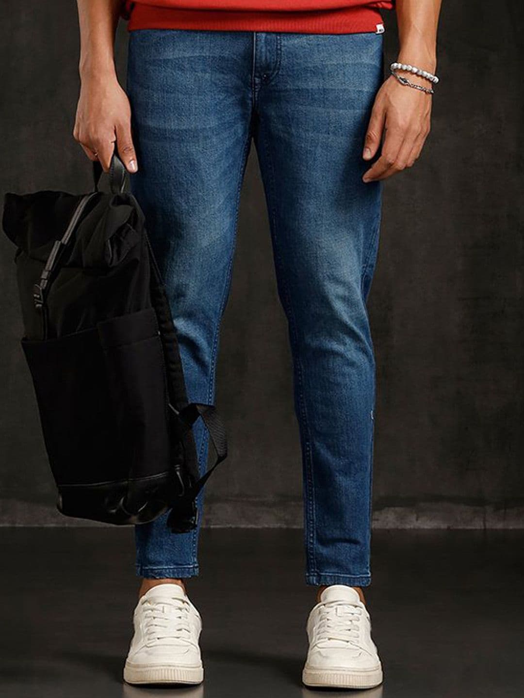WROGN Men Comfort Skinny Fit Mid-Rise Heavy Fade Jeans - view 1