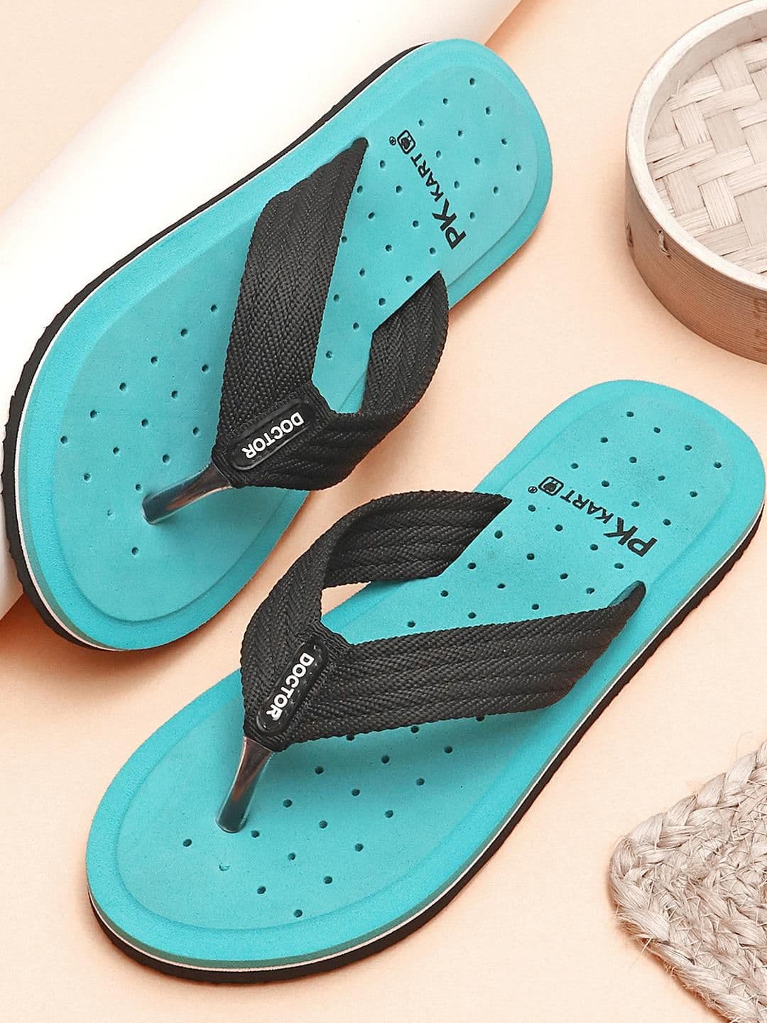 PKKART Men Blue EVA Thong Flip-Flops - view 1