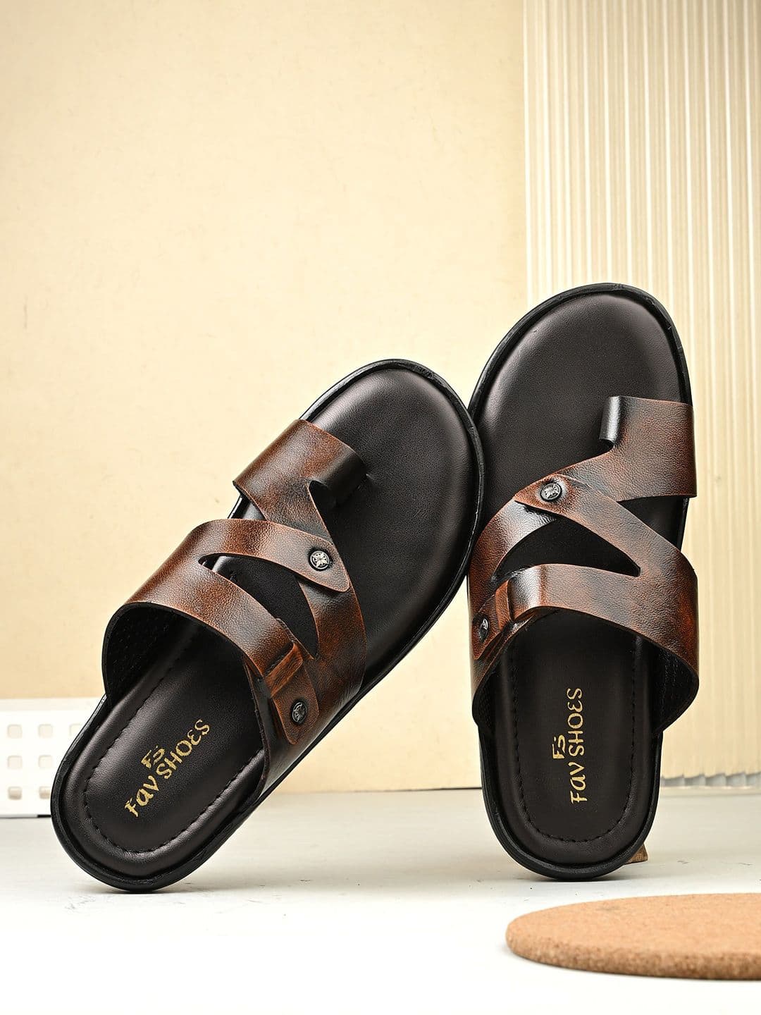 FAV SHOES Men Casual leather Slip-On Comfort Sandals - view 1