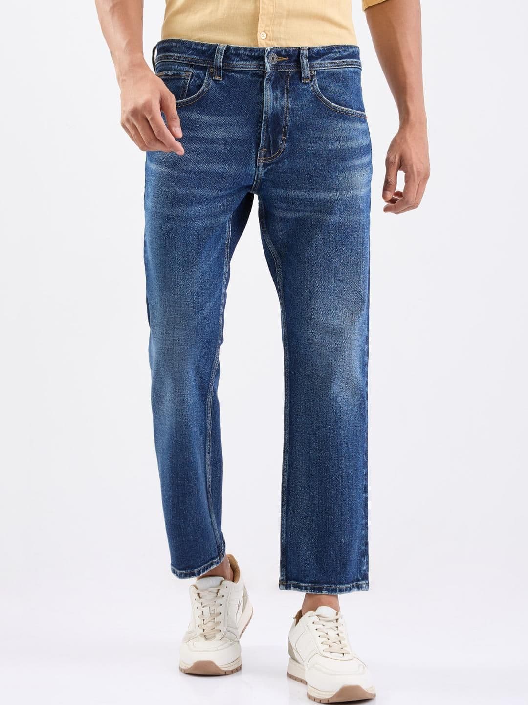 SPYKAR Men Blue Cotton Relaxed Fit Mid-Rise Jeans - view 1
