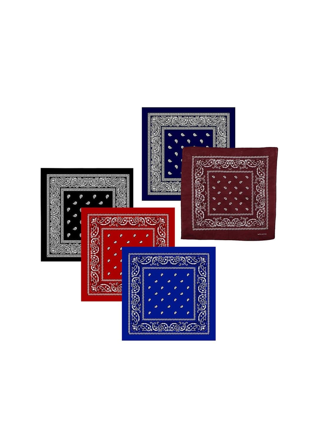 S4S Unisex Pack of 5 Pure Cotton Printed Bandana Headband - view 1