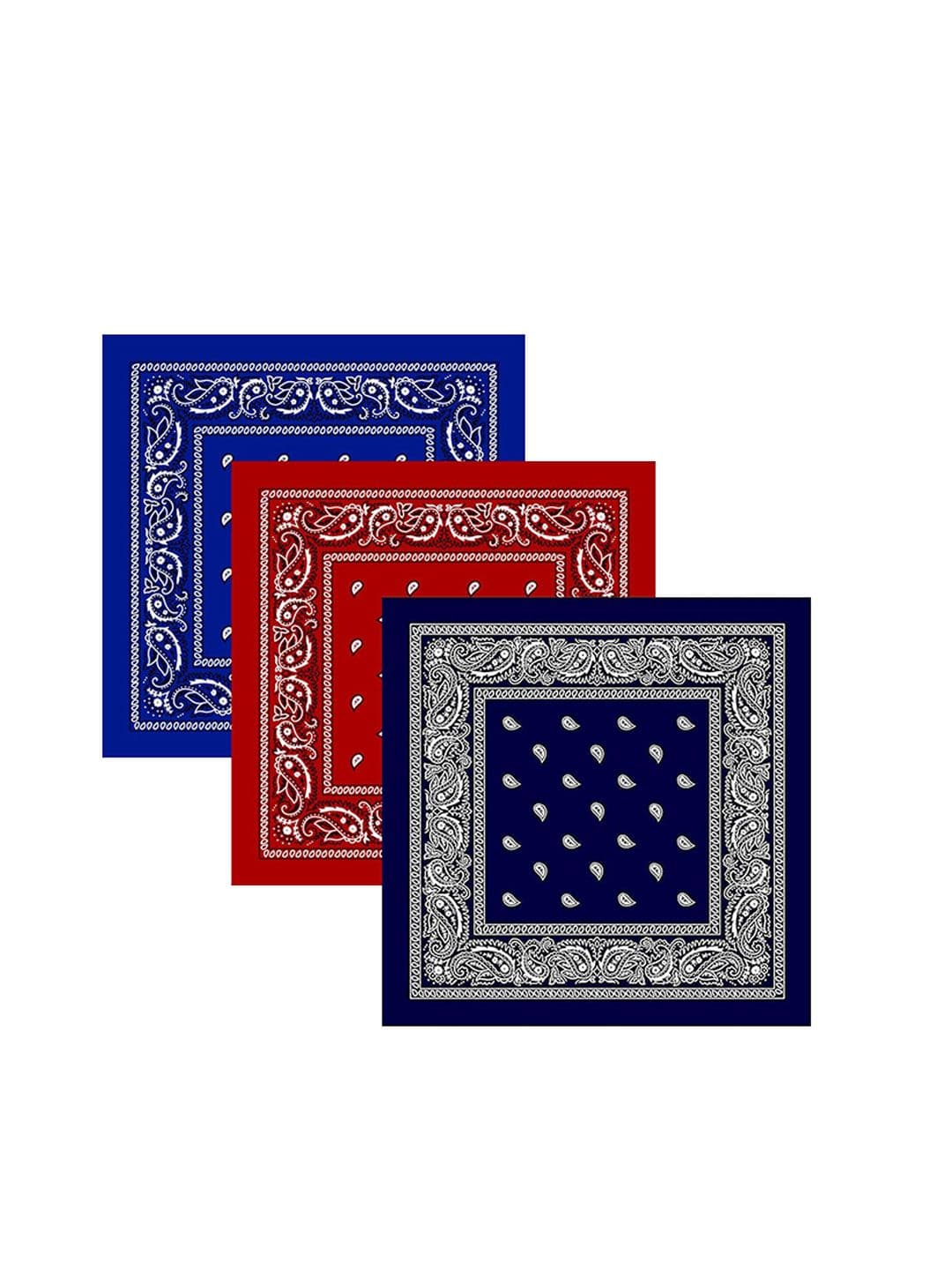 S4S Unisex Set of 3 Printed Pure Cotton Bandanas - view 1