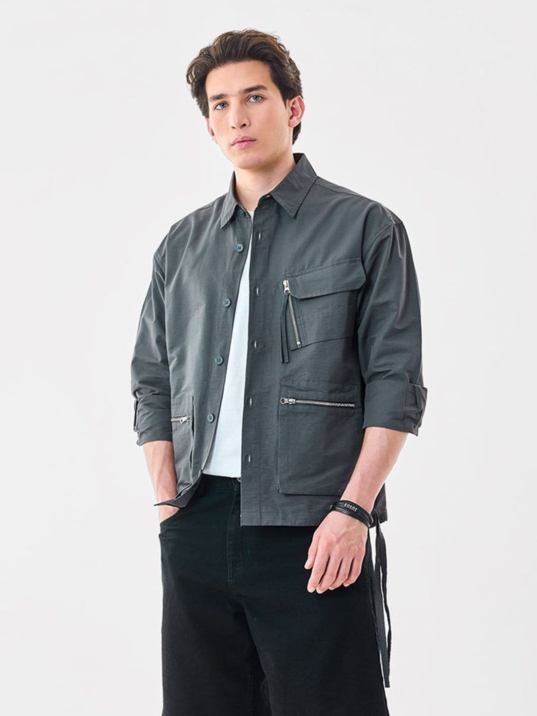 Snitch Men Spread Collar Solid Tailored Jacket - view 1