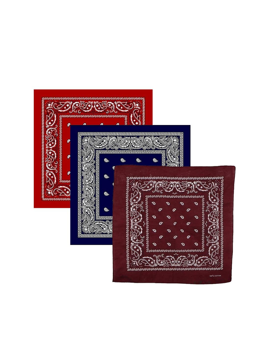 S4S Unisex Pack of 3 Pure Cotton Printed Bandana Headband - view 1