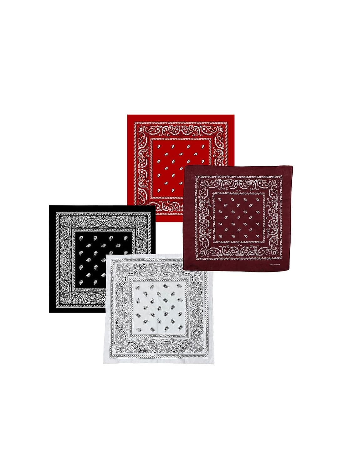 S4S Unisex Set Of 4 Printed Pure Cotton Bandanas - view 1