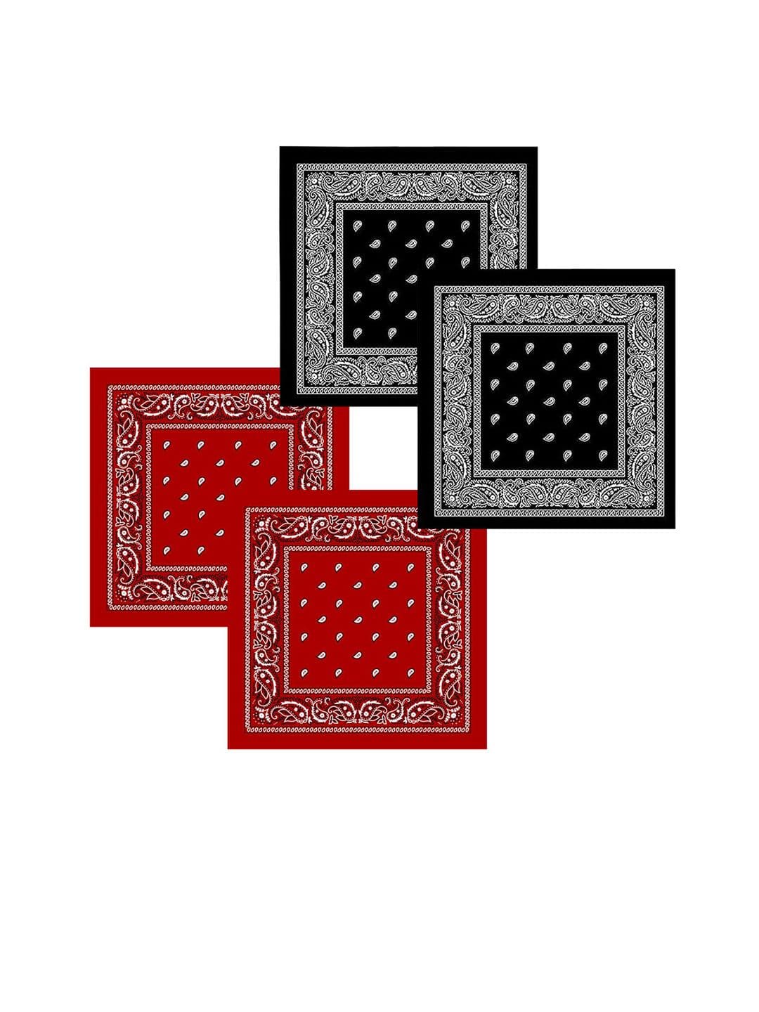 S4S Unisex Pack Of 4 Pure Cotton Printed Bandana - view 1