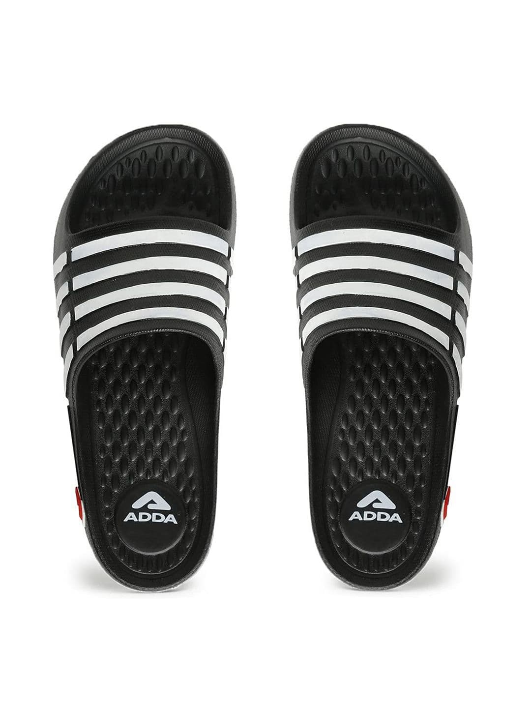 Adda Men Striped Rubber Sliders - view 1