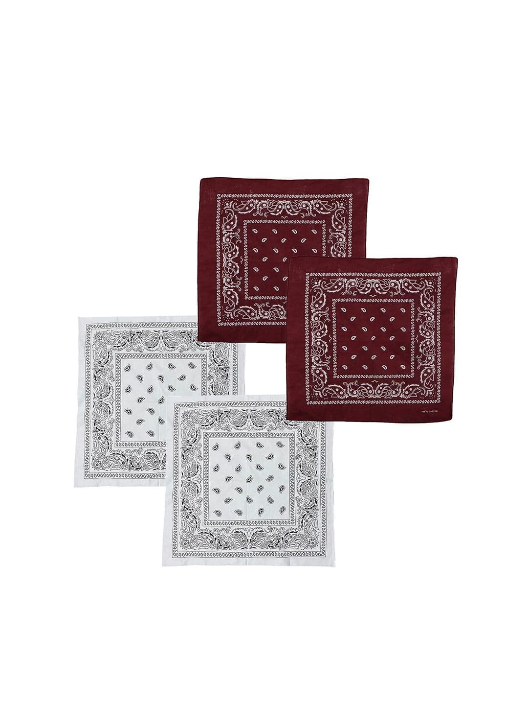 S4S Unisex Pack of 4 Pure Cotton Printed Bandana - view 1