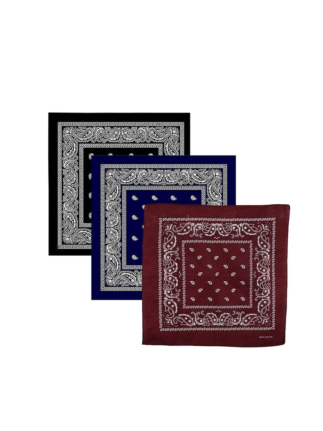S4S Unisex Pack Of 3 Pure Cotton Printed Bandana Headband - view 1