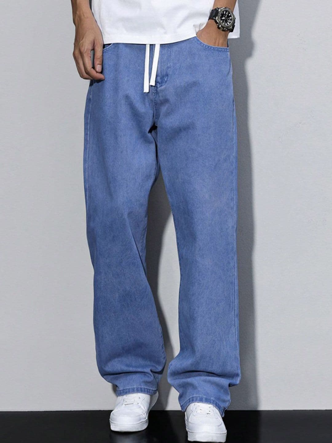 MASTERLY WEFT Men Straight Fit Mid-Rise Stretchable Jeans - view 1
