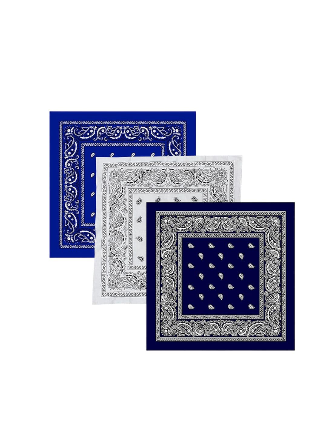 S4S Unisex Set of 3 Printed Pure Cotton Bandanas - view 1