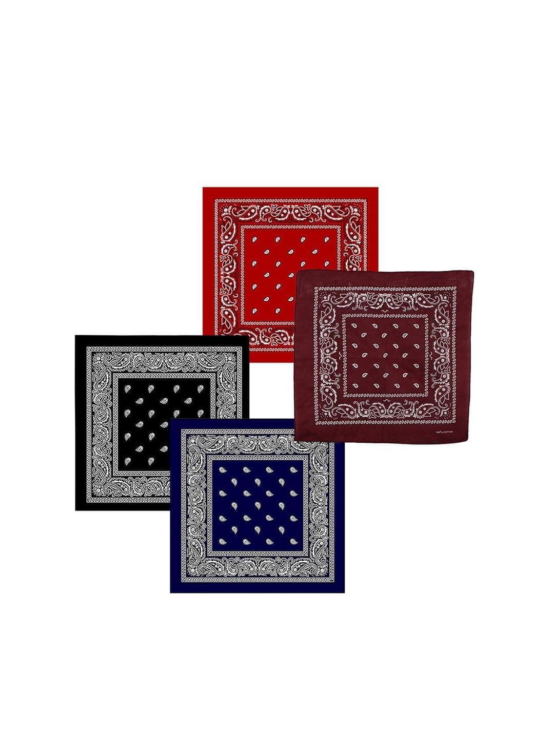 S4S Unisex Set of 4 Printed Pure Cotton Bandanas - view 1