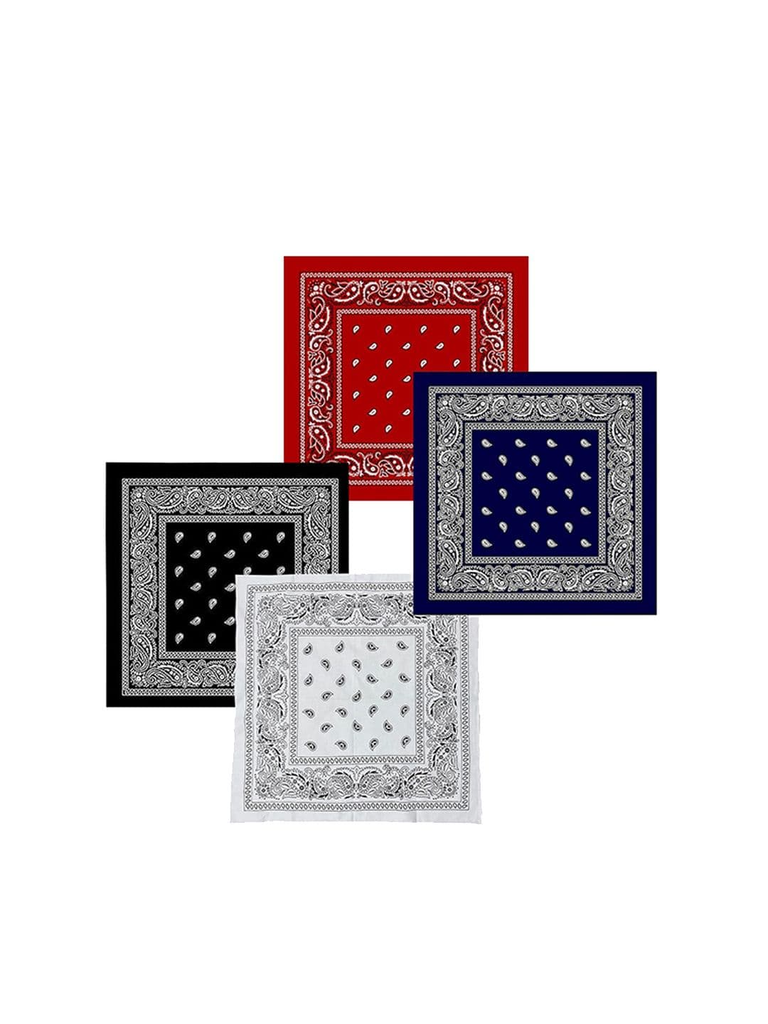 S4S Unisex Pack Of 4 Pure Cotton Printed Bandana - view 1
