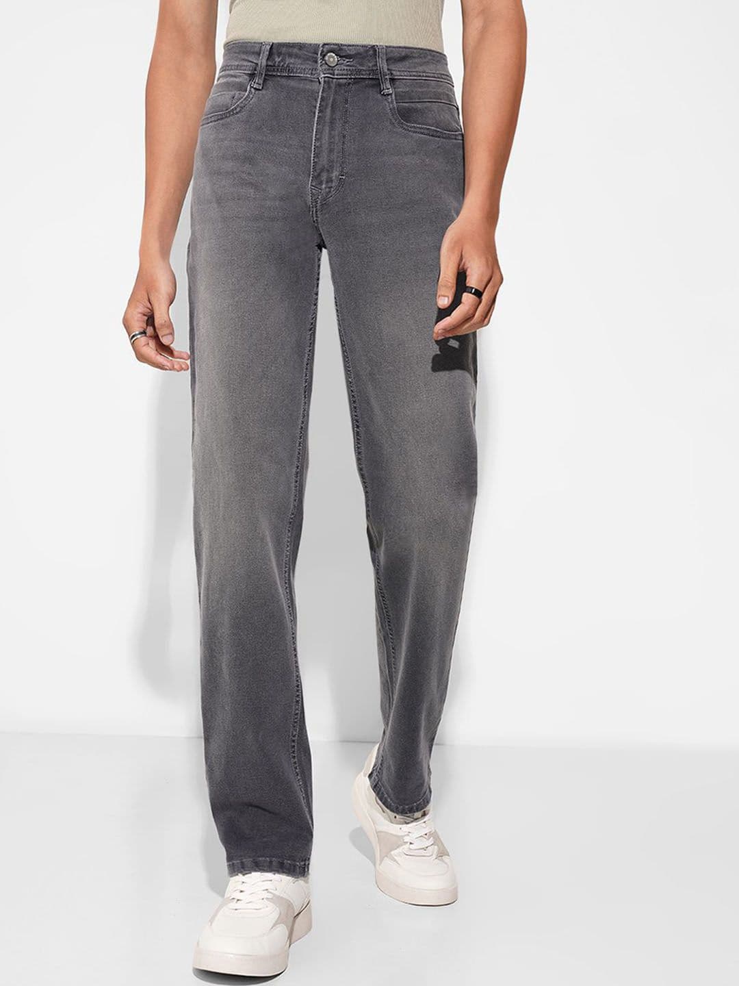 SF JEANS by Pantaloons Men Straight Fit Mid-Rise Light Fade Jeans - view 1
