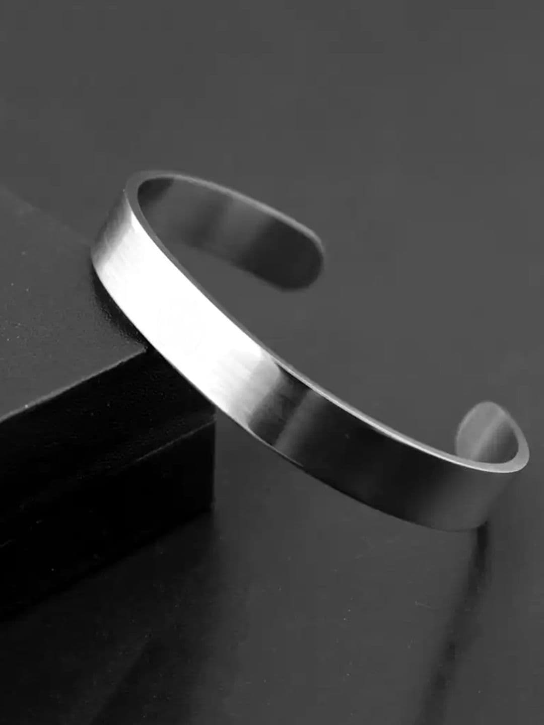 Feel style Unisex Silver-Plated Cuff Bracelet - view 1