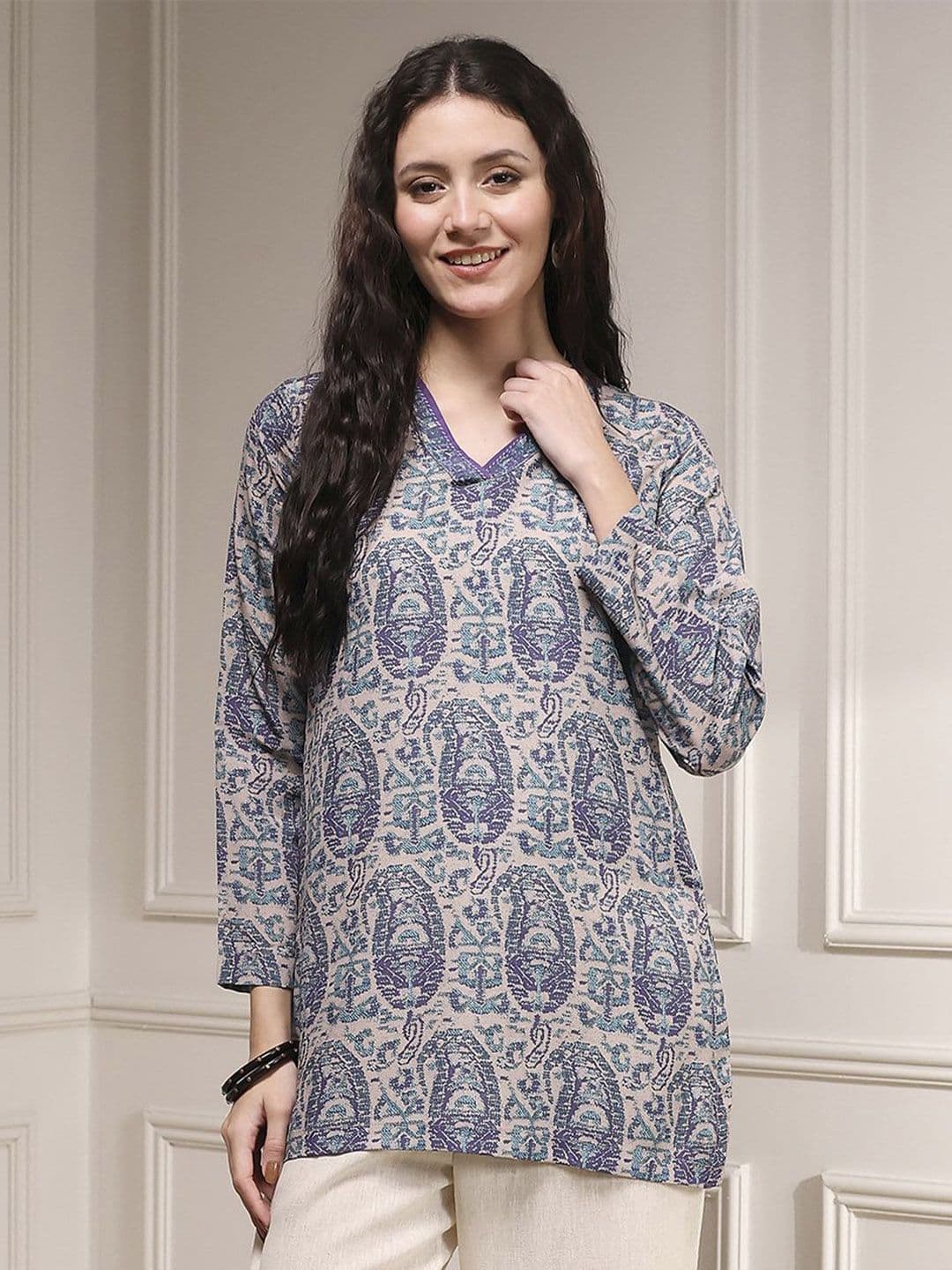 Biba Women Ethnic Motifs Printed A-Line Kurta - view 1