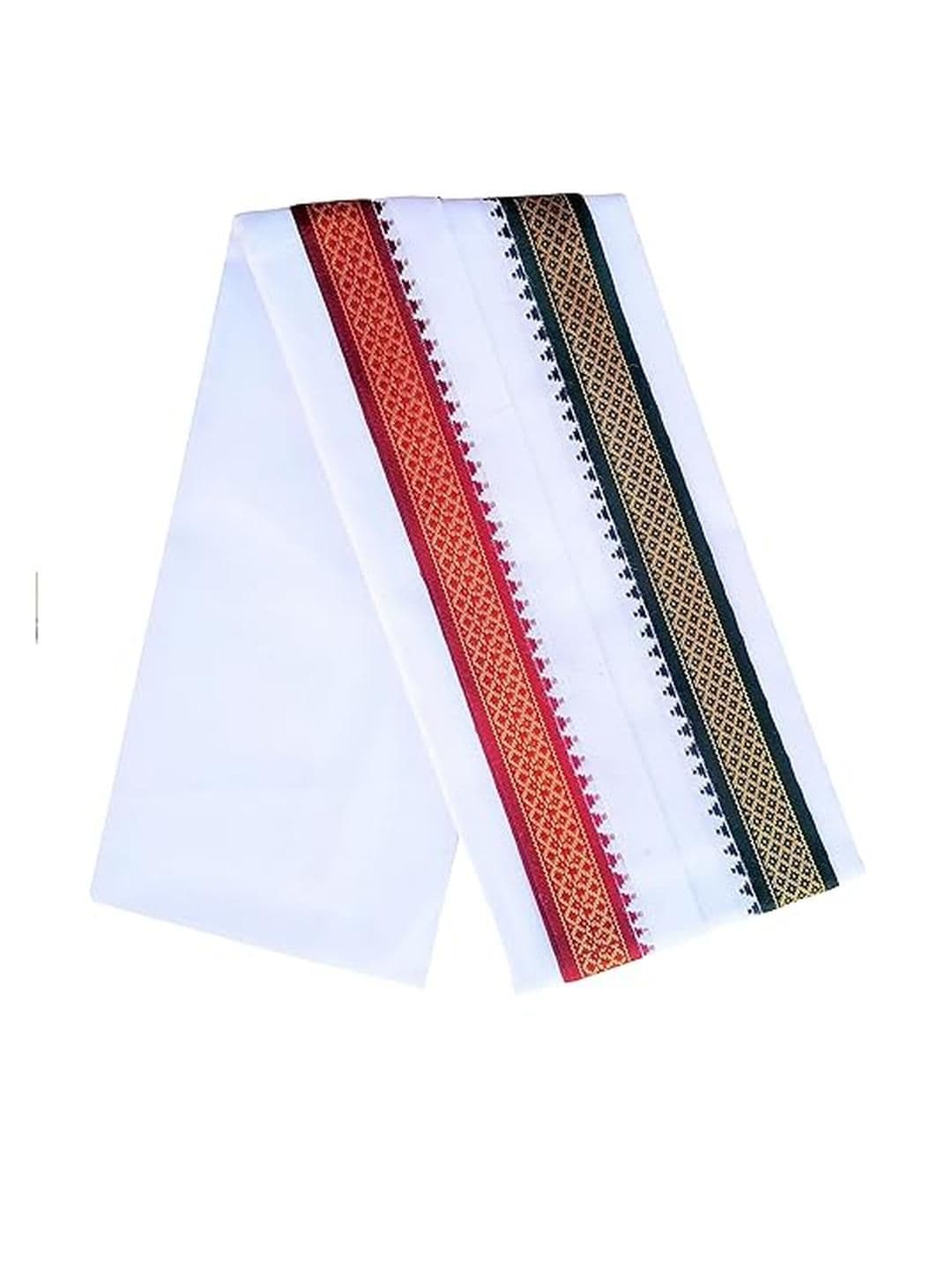 Aayushi Enteprise Unisex White Cotton Printed Scarf - view 1