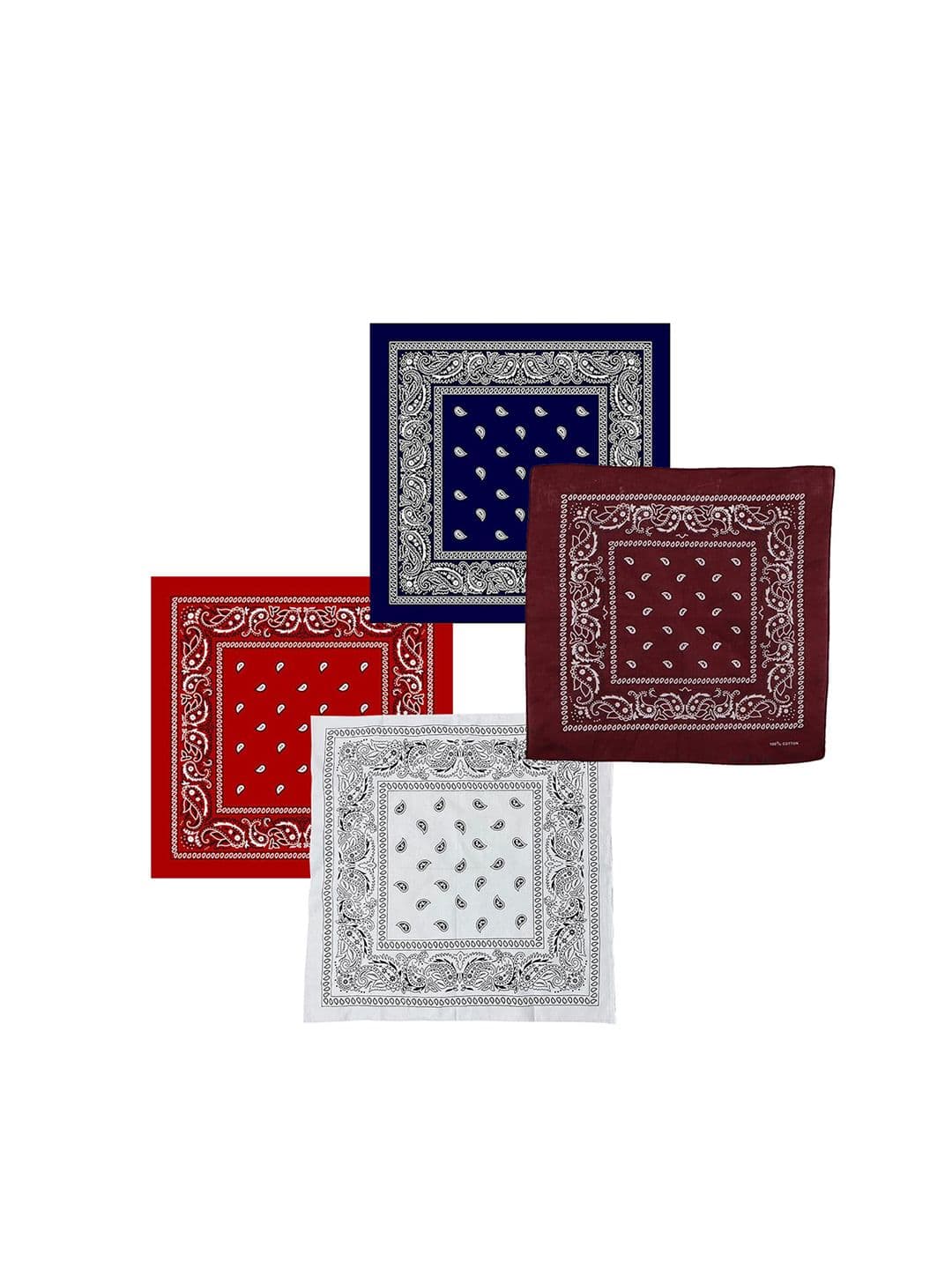 S4S Unisex Pack Of 4 Pure Cotton Printed Bandana - view 1