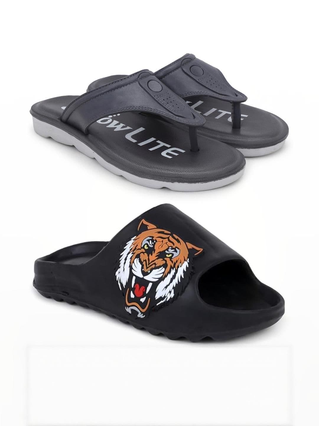 KAPYANSH Men Combo of 2 Stylish EVA Flip Flops & Sliders - view 1