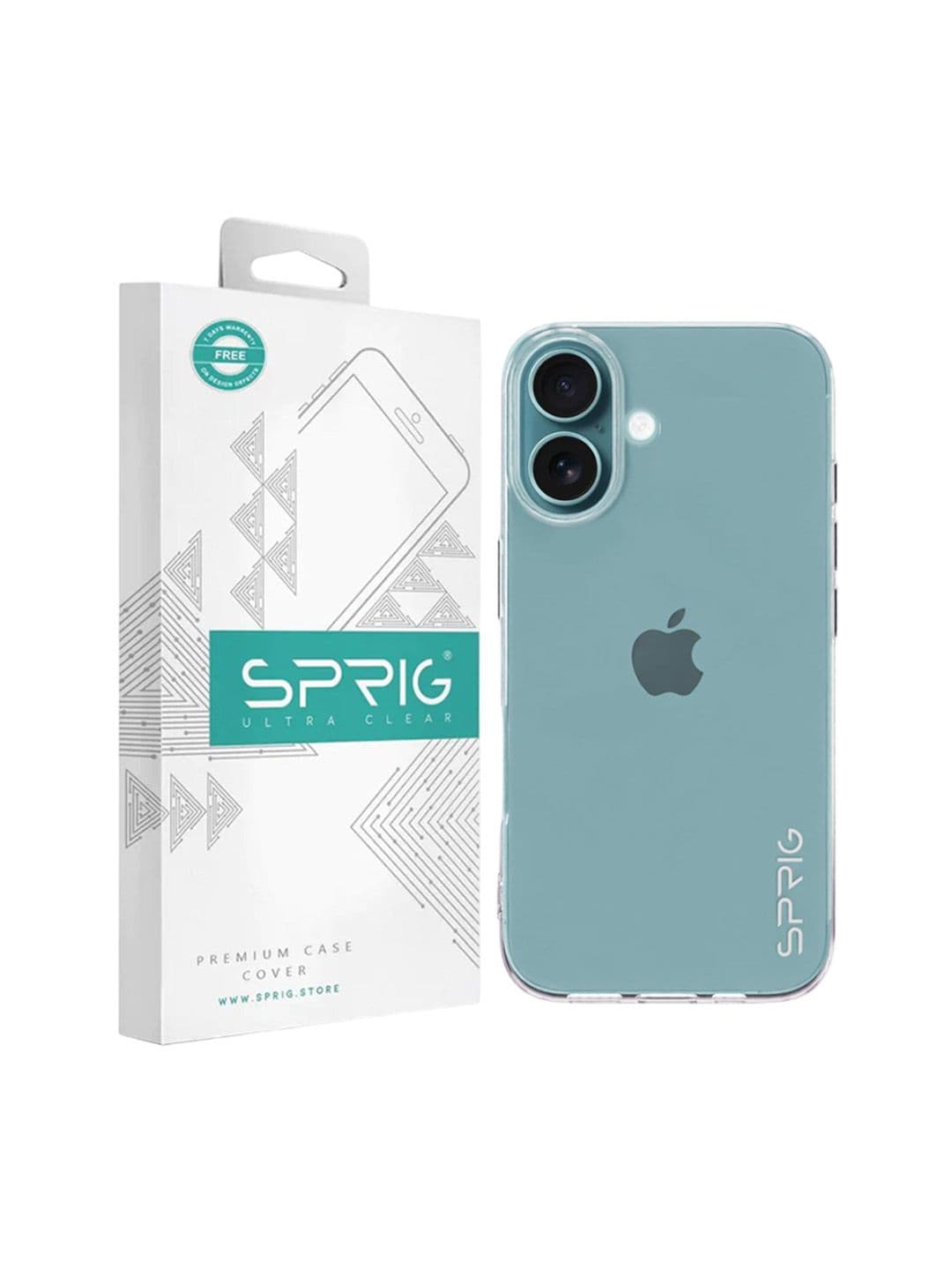 SPRIG iPhone 16 Transparent UV Grade Back Cover