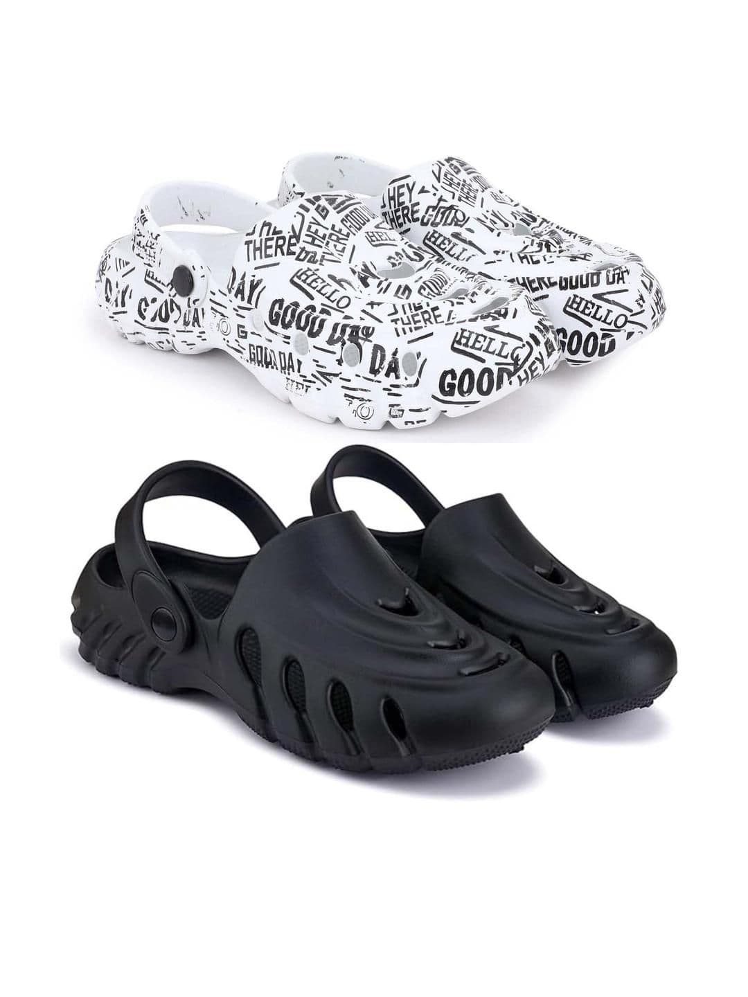 KAPYANSH Women Set Of 2 Printed Clogs Flip Flops - view 1