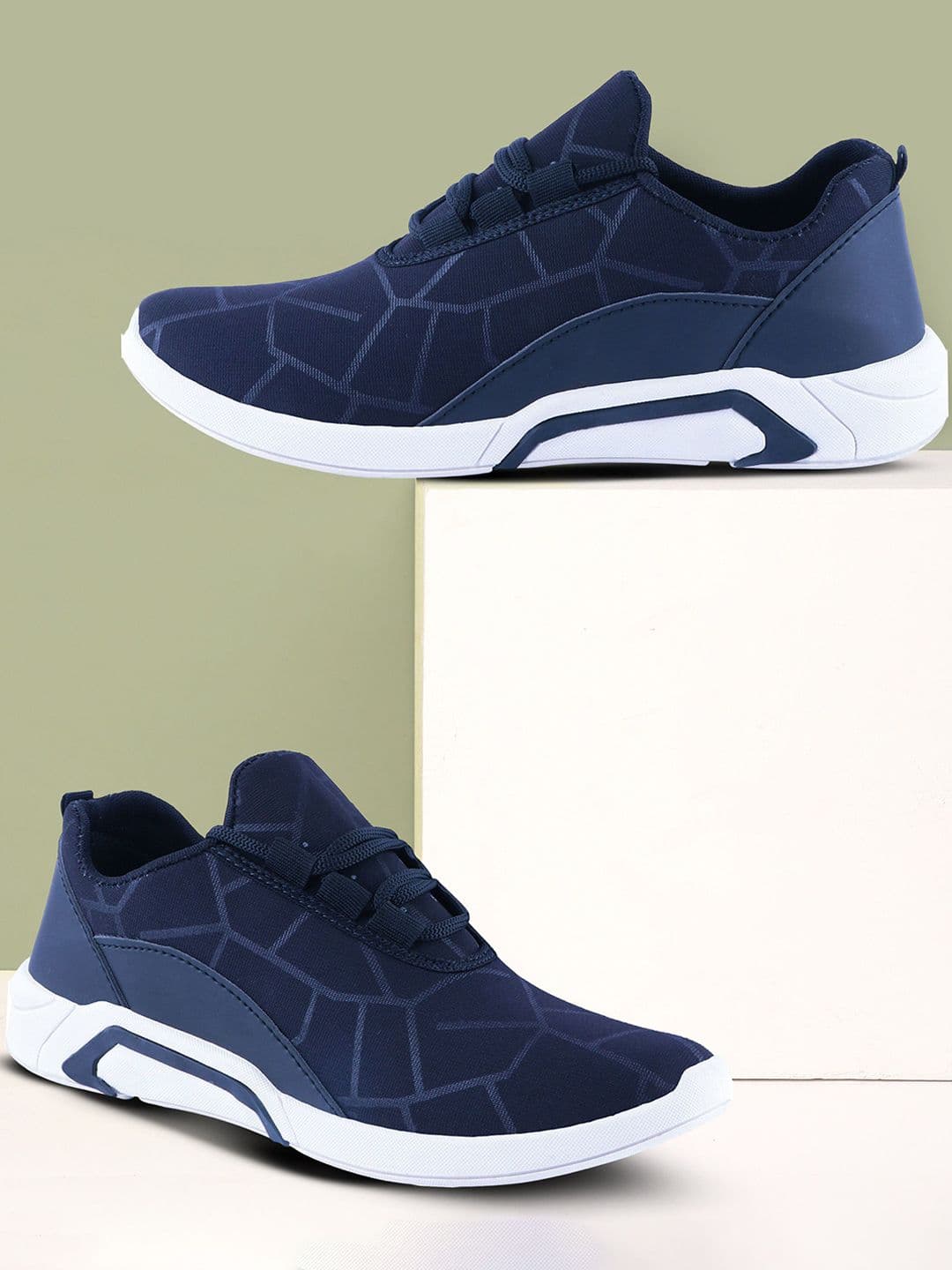 Spotwalk Men Mesh Lace Ups Running Shoes - view 1