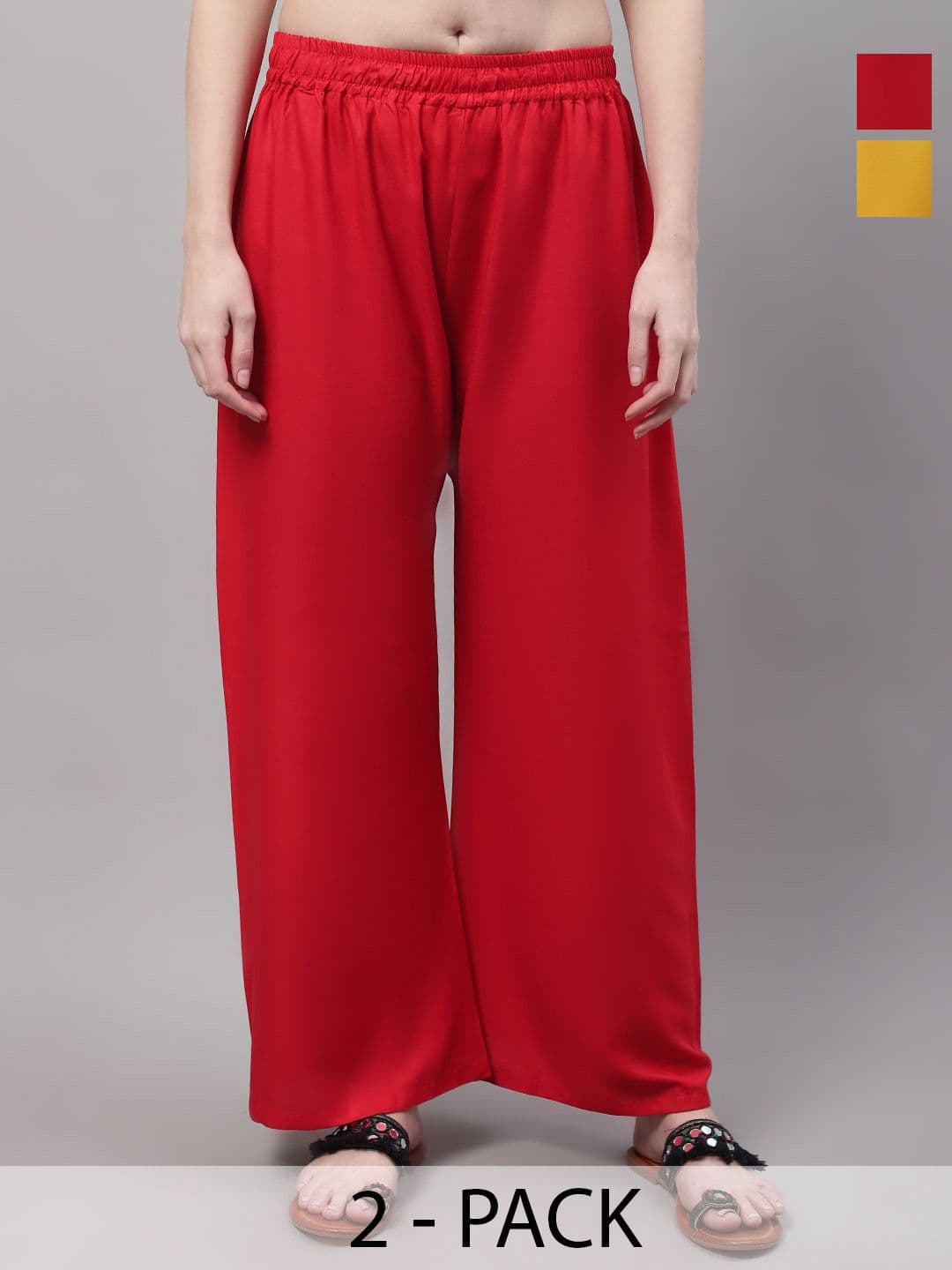 Valles365 by S.C. Women Pack of 2 Flared Palazzos - view 1
