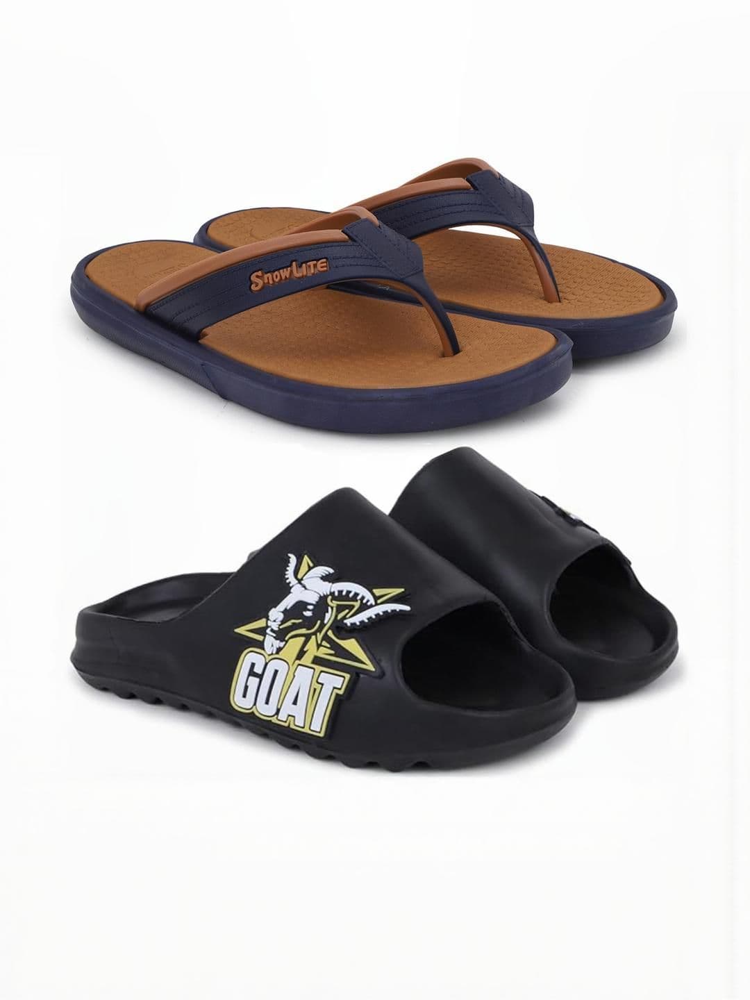 KAPYANSH Men Pack of 2 Printed EVA Sliders - view 1
