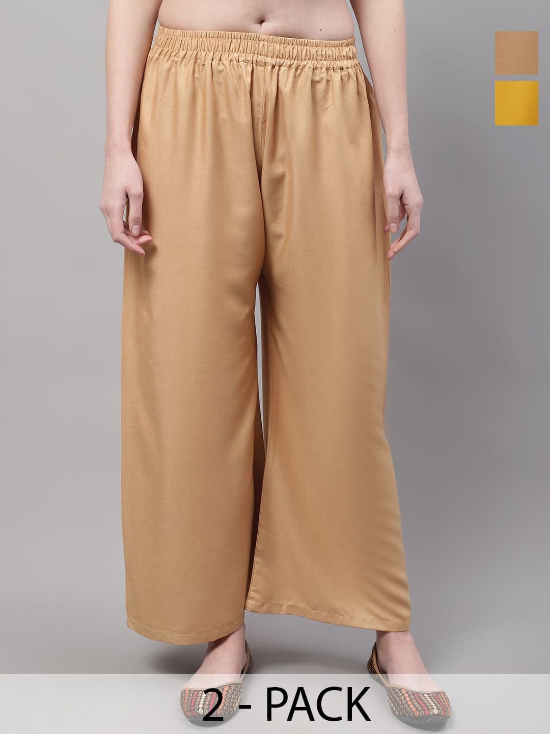 Valles365 by S.C. Women Pack of 2 Flared Palazzos - view 1