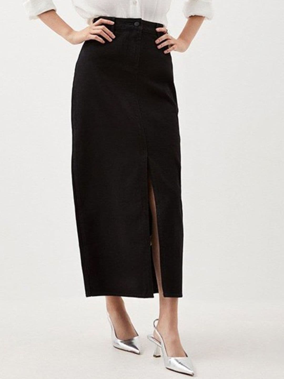 Tripursundari Fashion Women Straight Denim Maxi Skirts - view 1