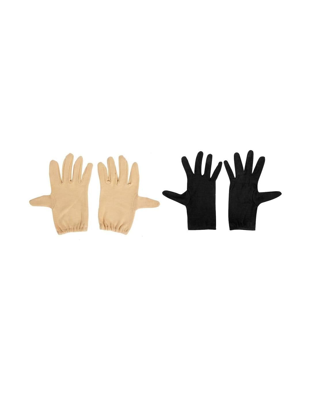 Navkar Crafts Unisex Synthetic Black & Beige Riding Gloves - view 1